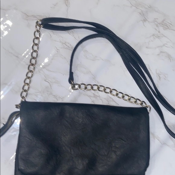 BLACK PATTEN LEATHER CROSSBODY - Picture 2 of 5